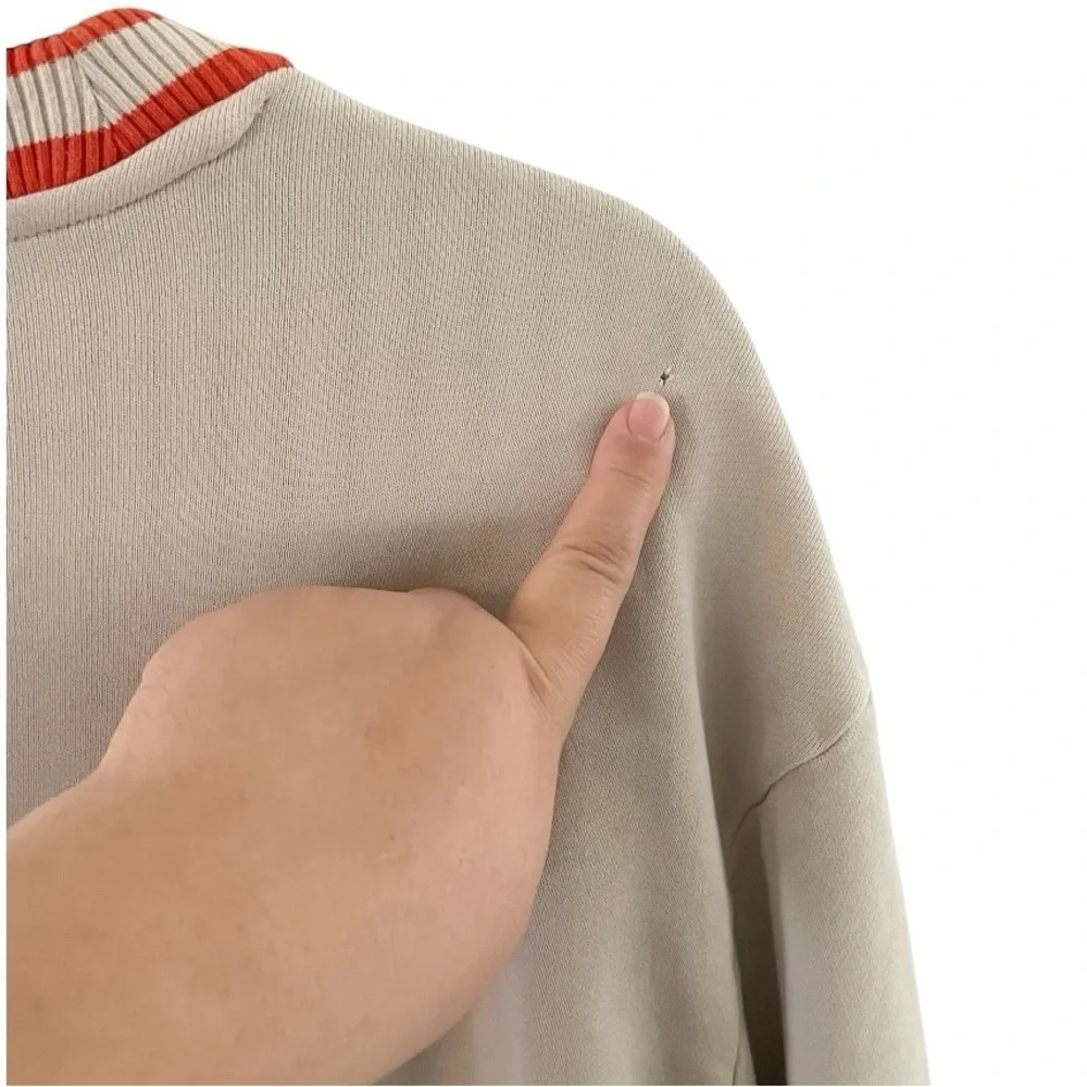 Adidas Originals Cream and Red Men's Sweater